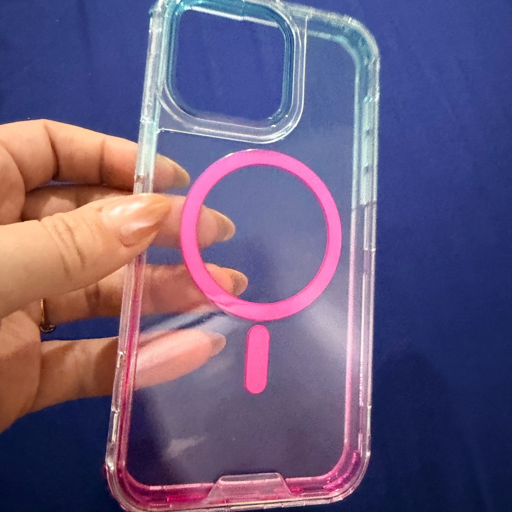 Transparent Pink iPhone 15 Pro Max Case